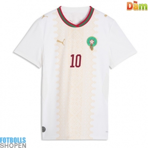 Billiga Marocko Brahim Diaz #10 Bortatröja Dam VM 2026 Kortärmad